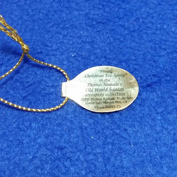 Thomas Kinkade Old World Santa Frosty Christmas Eve Santa Ornament Pre-Owned - Picture 9 of 10